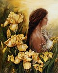 Douceur du soir et iris jaune